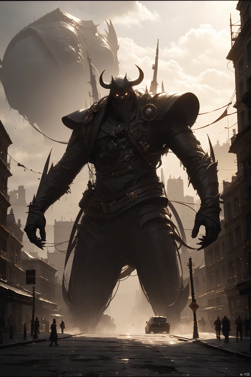  absurdres,absurdres,realistic,(full_shot:1.8), solo, , , Giant God Fear