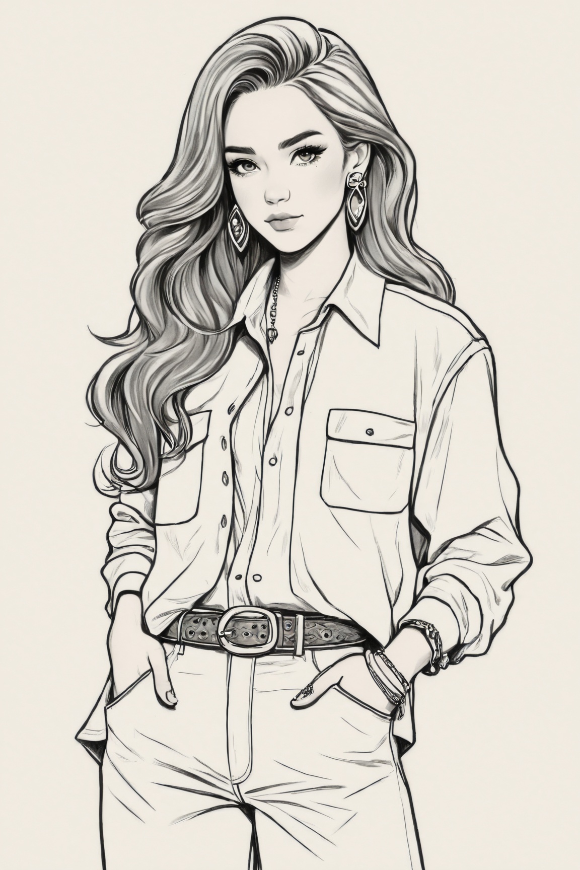 Manga style illustration,  line art,  pencil art by Ai Art Vision on Tensor.Art
