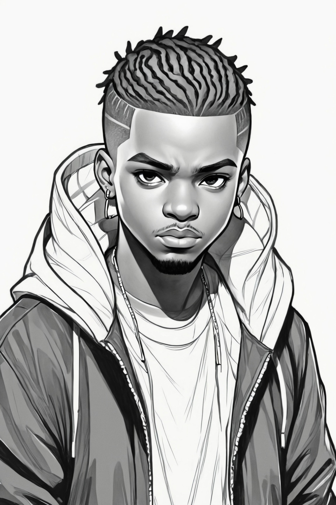 Manga style illustration,  line art,  pencil art by Ai Art Vision on Tensor.Art