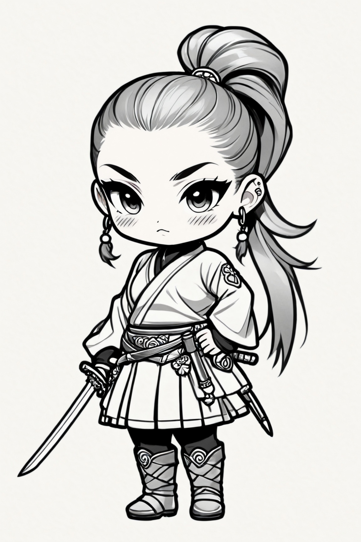 Manga style illustration,  line art,  pencil art by Ai Art Vision on Tensor.Art