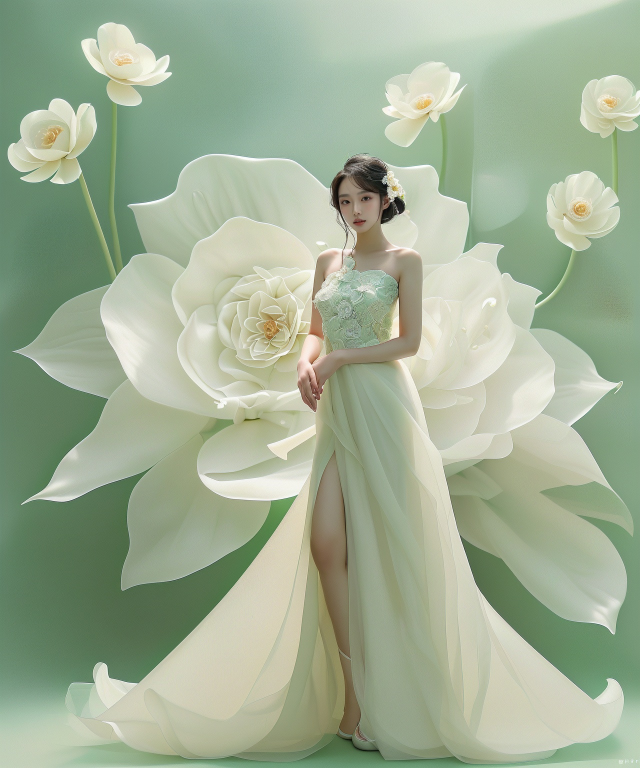 beauty asian model face on Tensor.Art