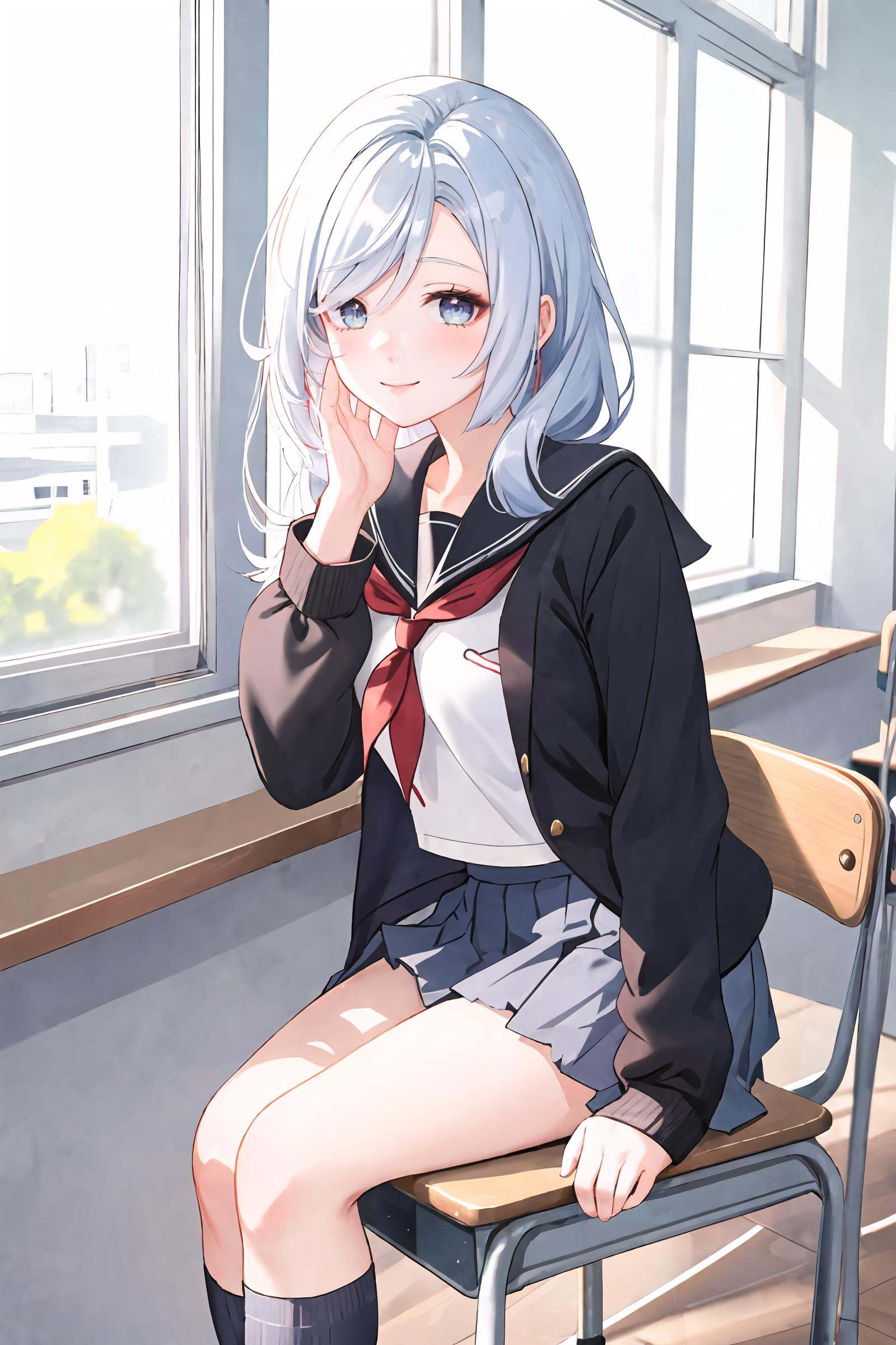 1girl,  shenhe \(genshin impact\),  braid ponytail on Tensor.Art