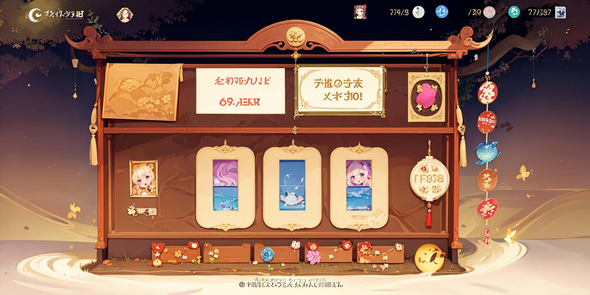 a close up of a screen with a number of people on it,6+girls,animal ears,blush,brown hair,chat log,hair ornament,long hair,multicolored hair,multiple girls,open mouth,phone screen,smile,white hair,rating:safe,(masterpiece, top quality, best quality, official art, beautiful and aesthetic:1.2),(8k, best quality, masterpiece:1.2),<lora:gmic_G55GUI1.3-000016:0.45>,