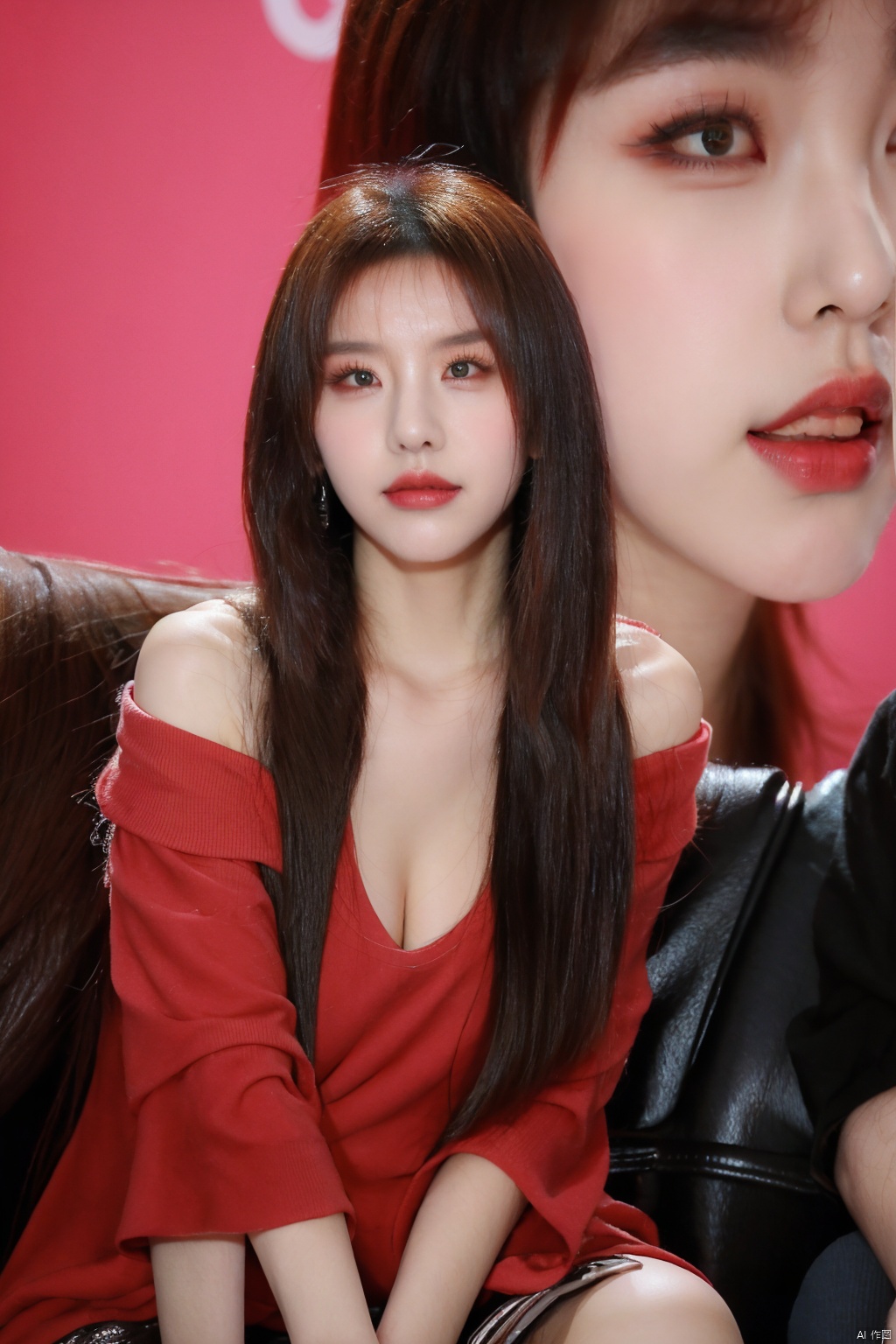  Beauty, best quality, super detail, fine detail, high resolution, 8K wallpaper, perfect dynamic composition, beautiful detailed eye, suit, off-shoulder, cleavage,big_breasts, my, 1girl, 1 girl, hm, tifa,xinjiang, huliya