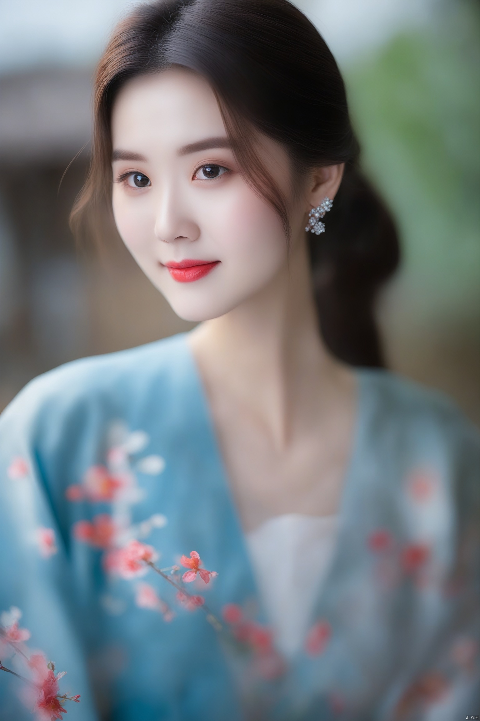 1个女孩,写实风格,