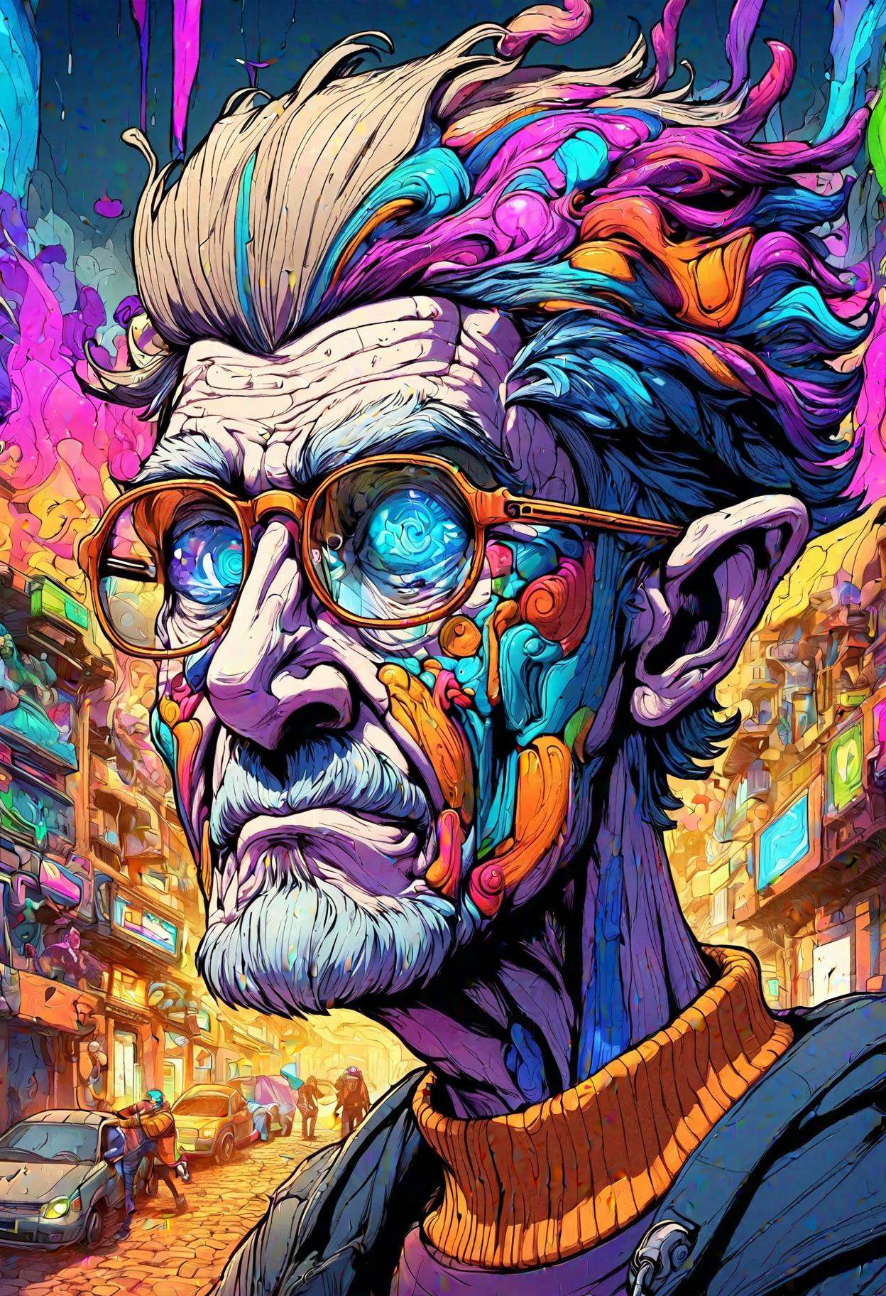 DonMM3l4nch0l1cP5ych0XL,  vibrant,  psychodelic on Tensor.Art