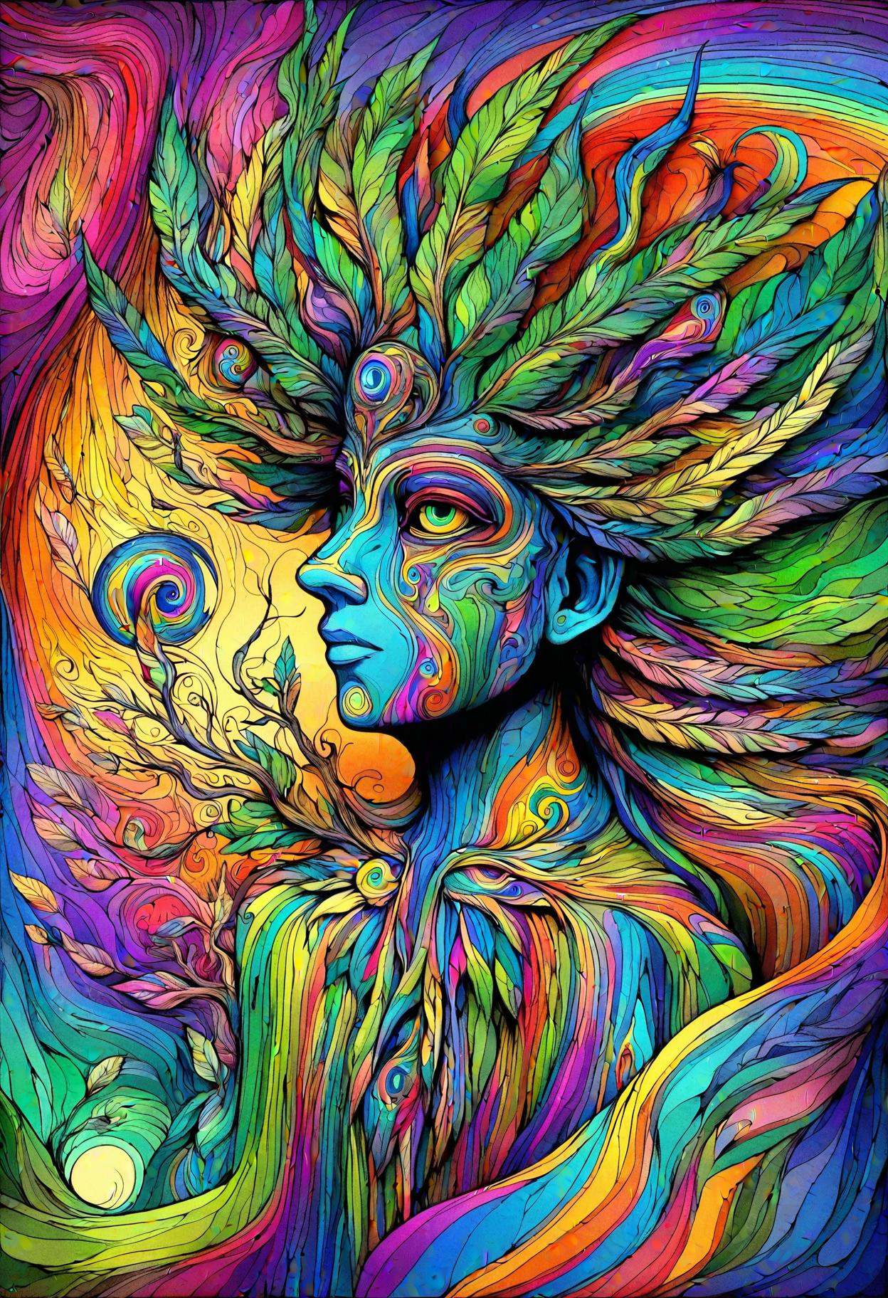 DonMM3l4nch0l1cP5ych0XL,  vibrant,  psychodelic on Tensor.Art