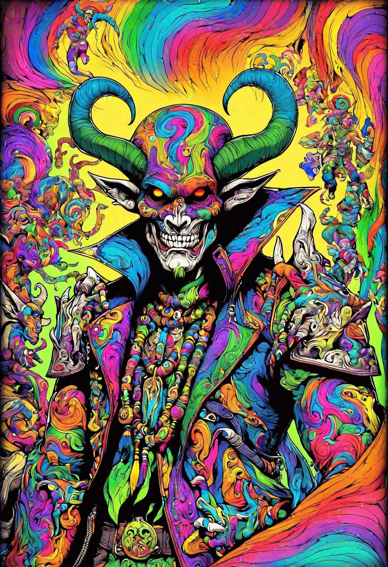 DonMM3l4nch0l1cP5ych0XL,  vibrant,  psychodelic by DonMischo on Tensor.Art