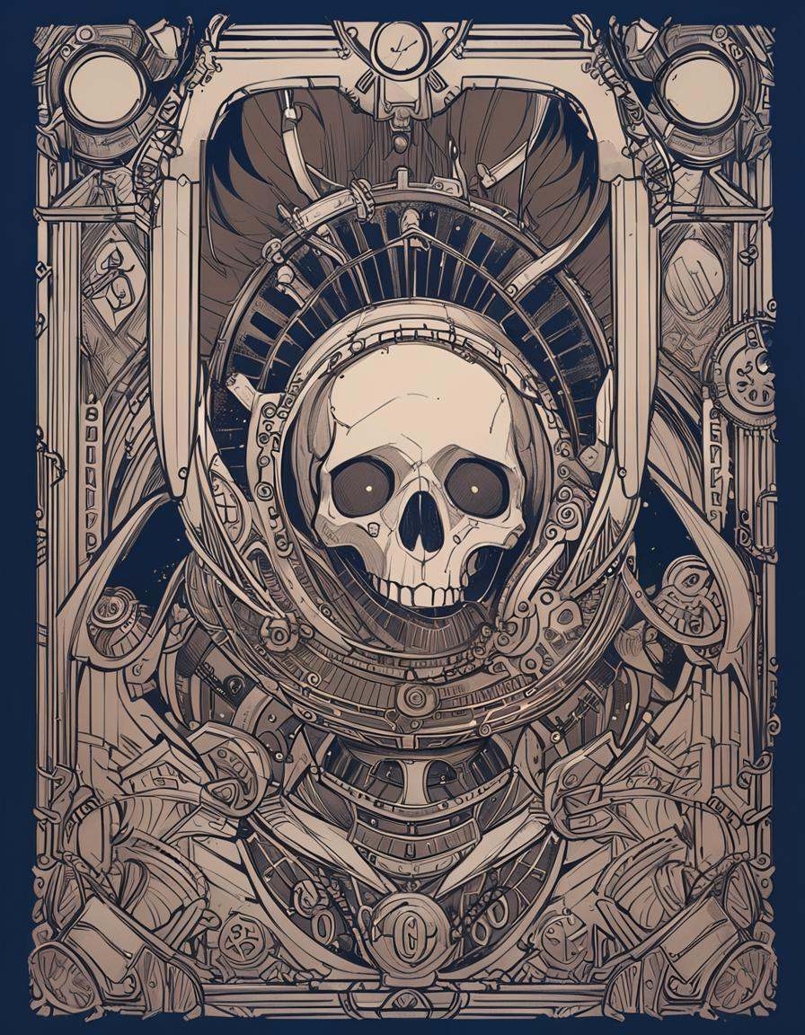 Steampunk style blue theme,  monochrome,  glowing on Tensor.Art