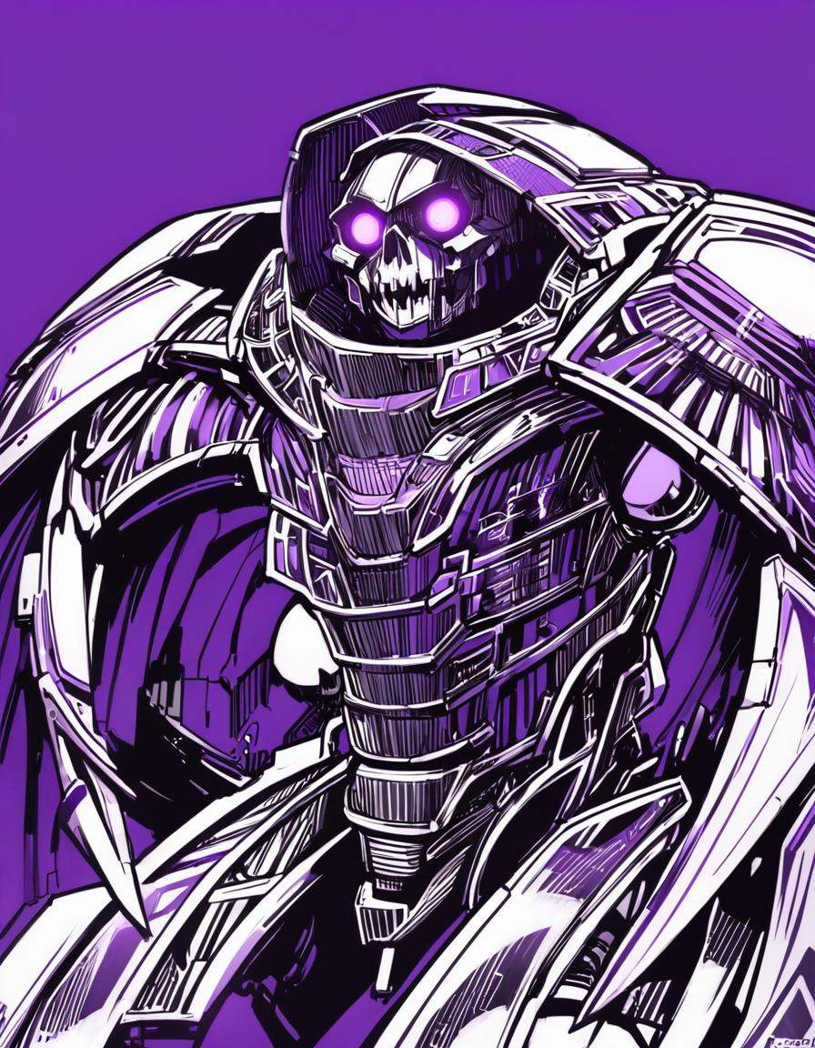 Horror-themed purple theme,  monochrome,  glowing on Tensor.Art
