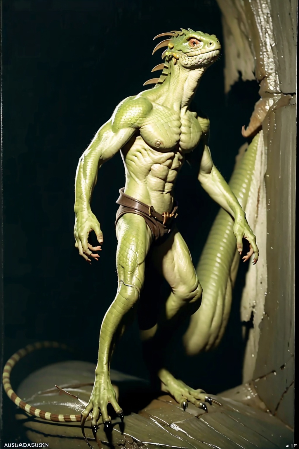  absurdres,absurdres,realistic,full_shot,, Lizard Man
