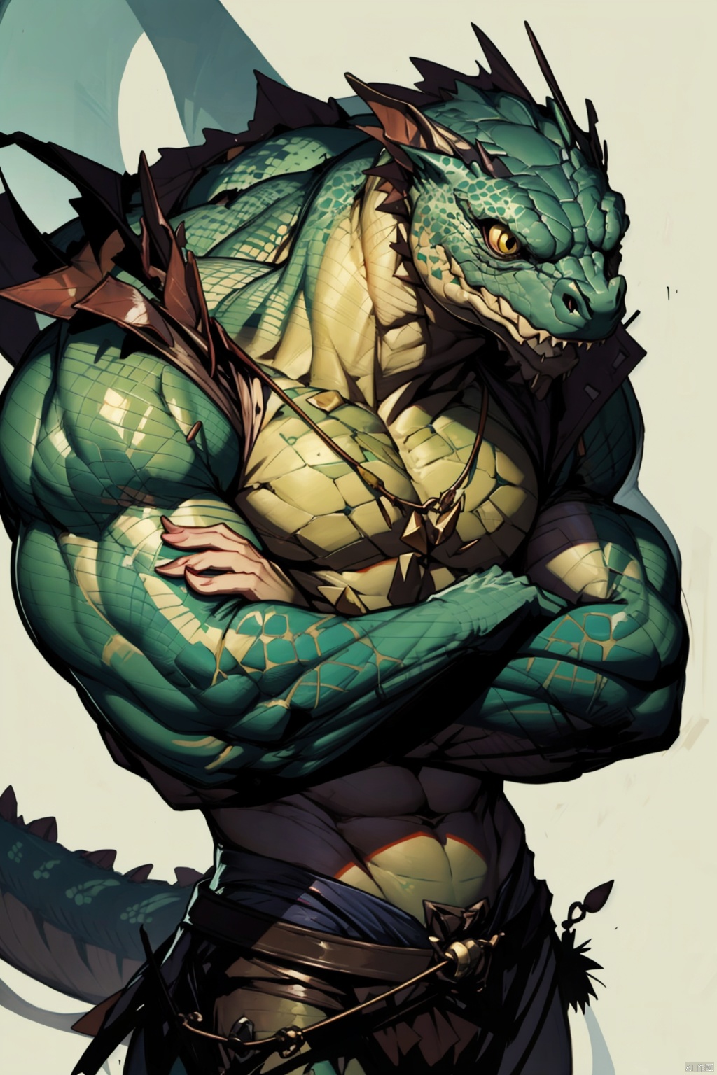  absurdres,absurdres,realistic,full_shot,, Lizard Man