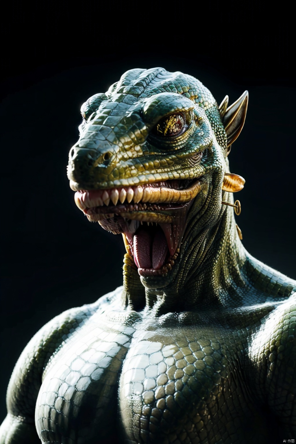  absurdres,absurdres,realistic,full_shot,, Lizard Man