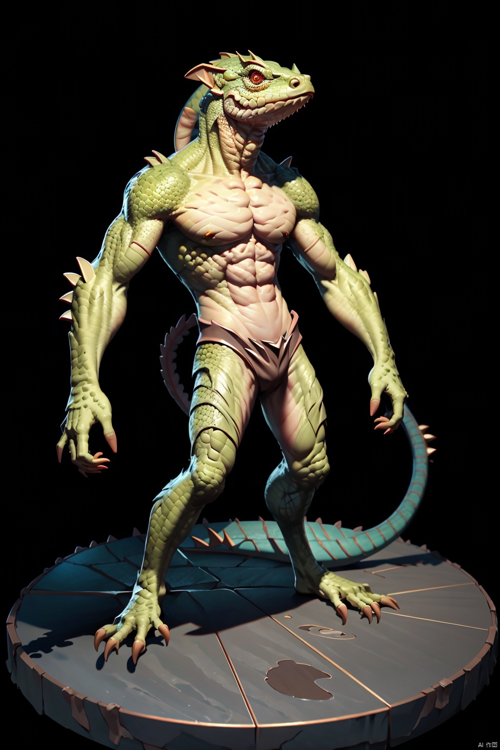  absurdres,absurdres,realistic,full_shot,, Lizard Man