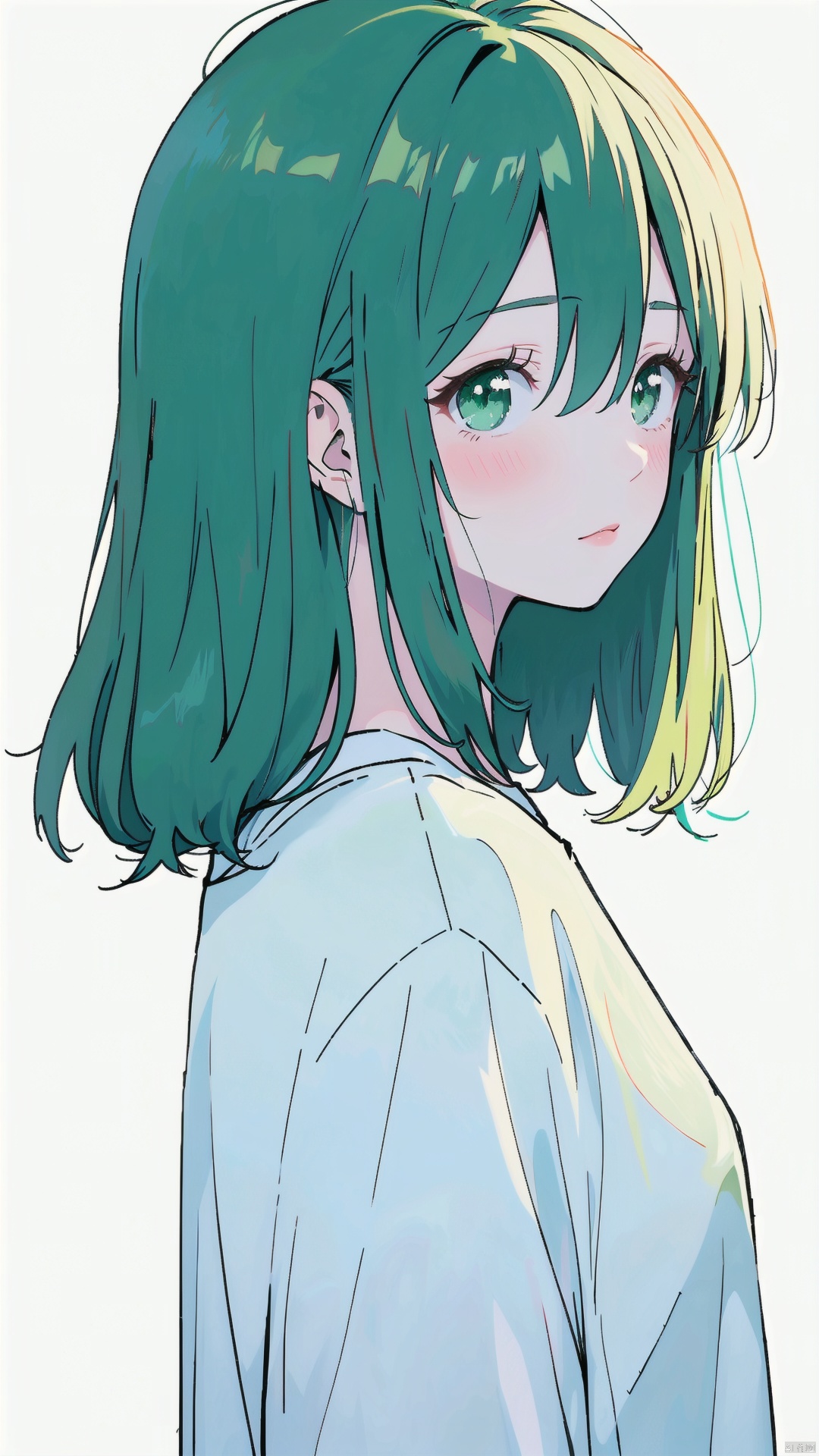 1girl,  solo,  green eyes by 辰星` on Tensor.Art