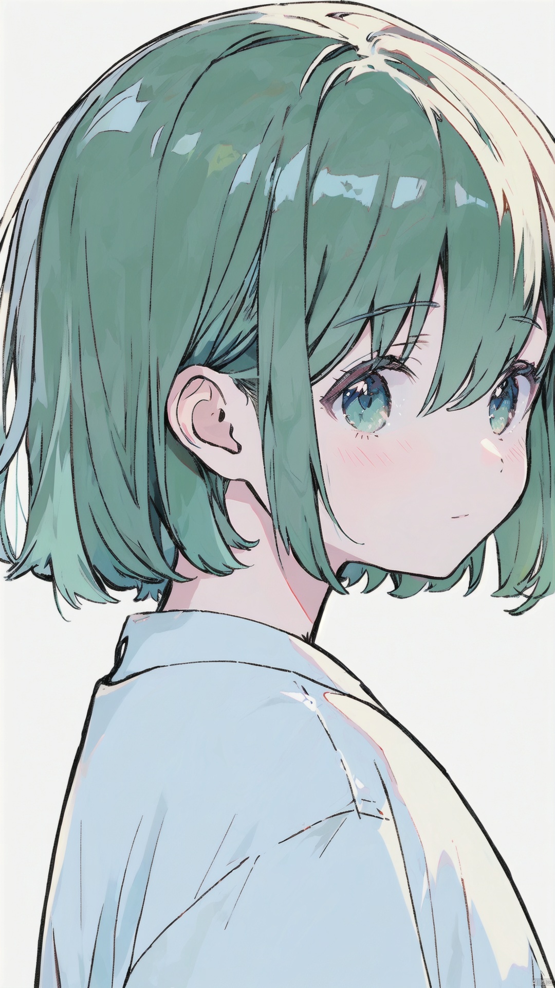 1girl,  solo,  green eyes by 辰星` on Tensor.Art
