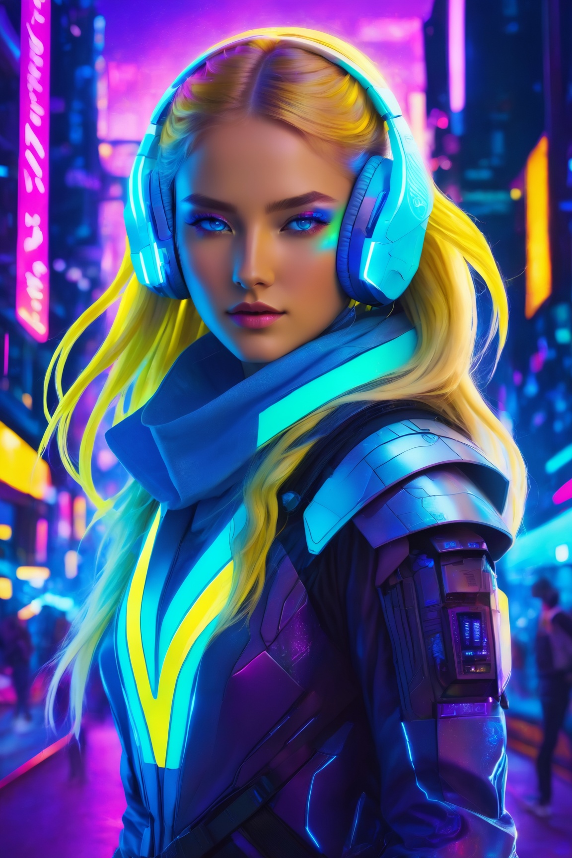 ultra-detailed,  1girl,  long yellow hair on Tensor.Art
