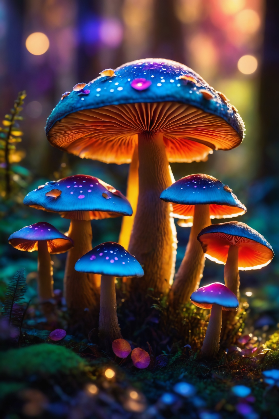 ultra-detailed,  realistic,  colorful mushrooms on Tensor.Art