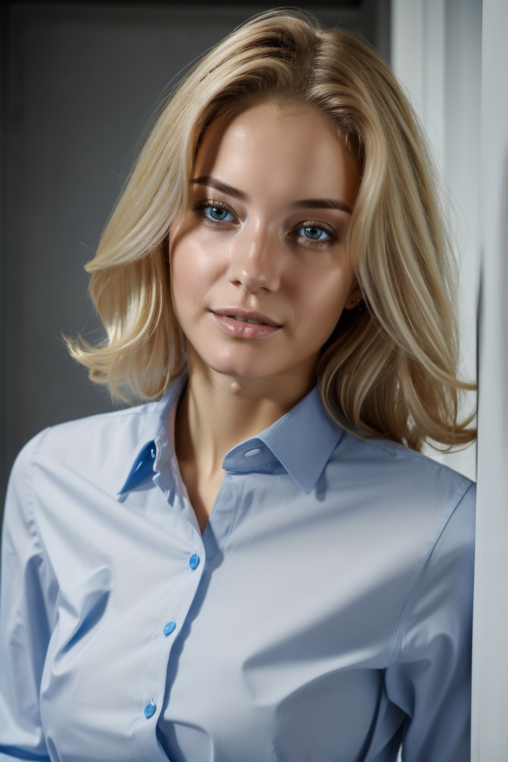 a portrait of a wo_natand01,  with blonde hair,  young on Tensor.Art