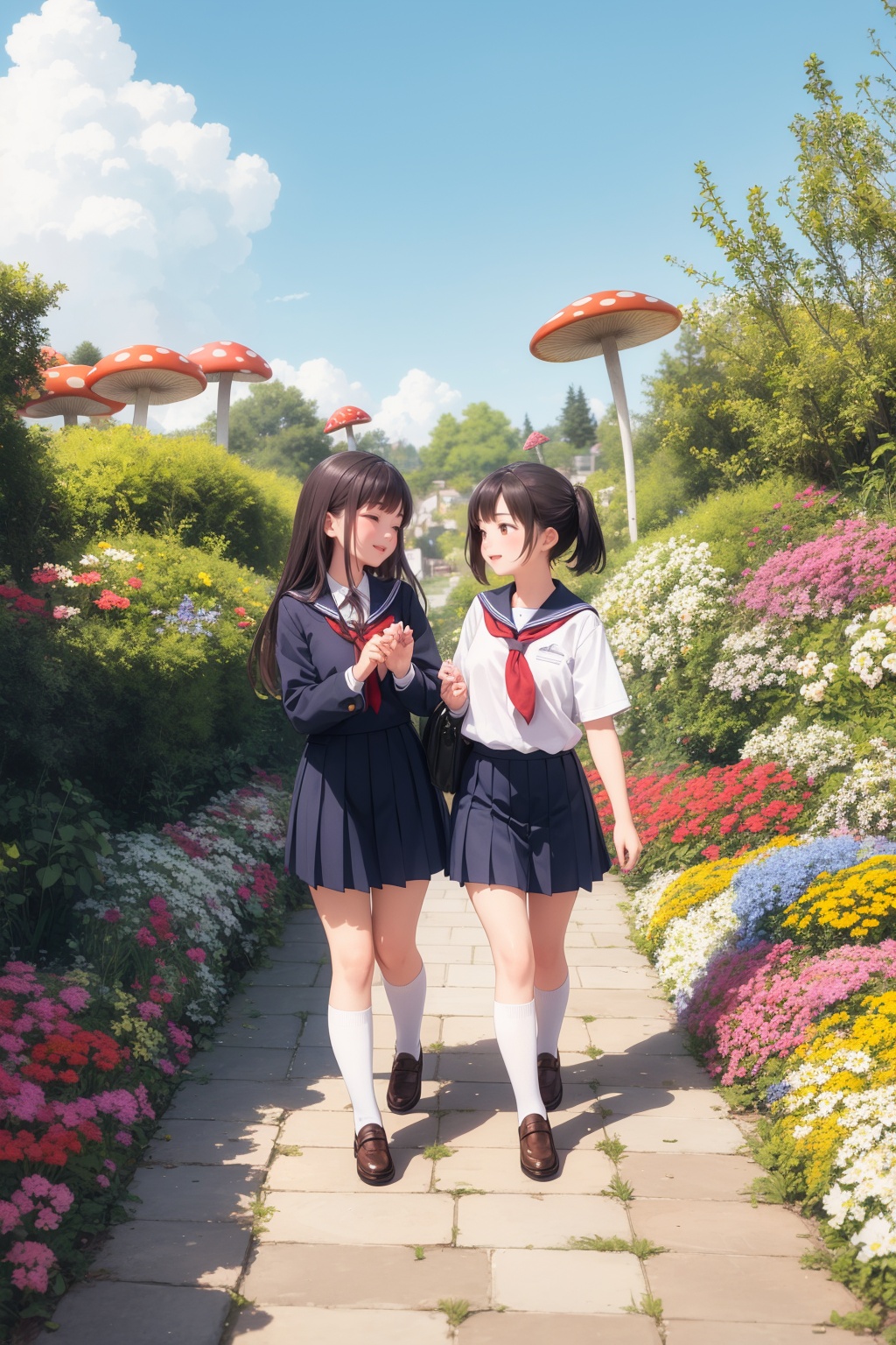 masterpiece,  best quality,  2girls on Tensor.Art
