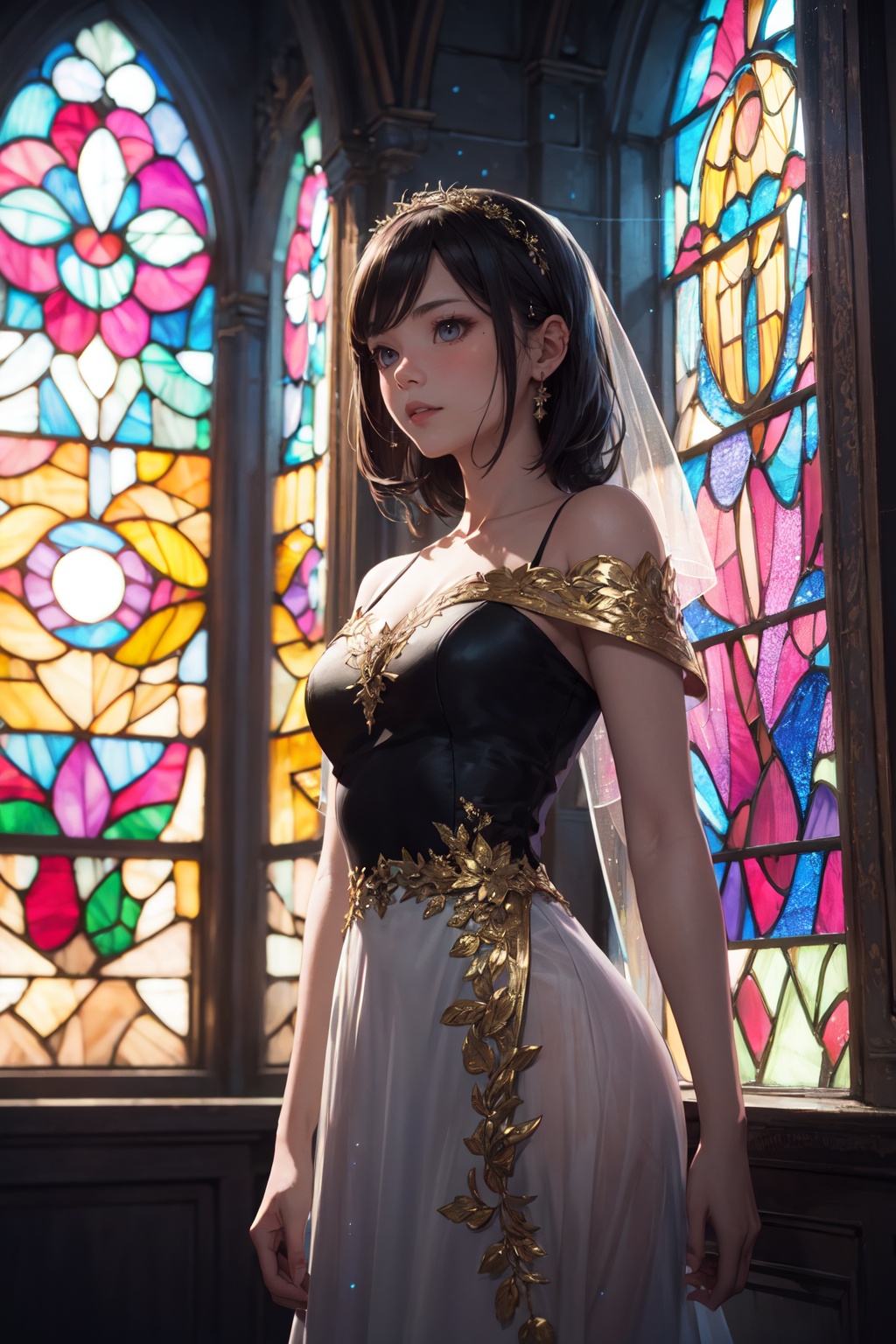 ((Fairy)),  Story,  bride posing under a (fairy tale) on Tensor.Art