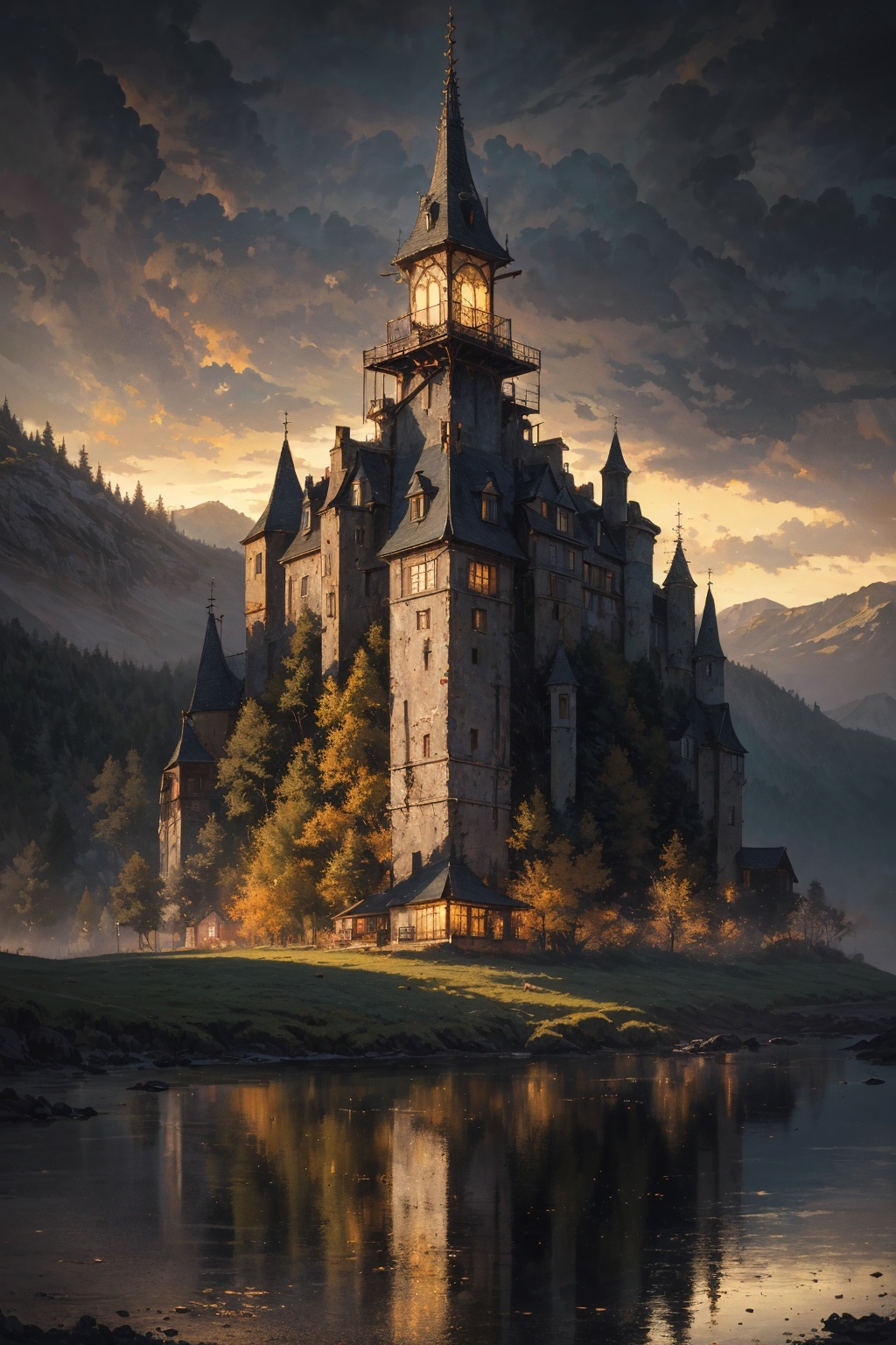 best quality,  fantasy,  excellent oil painting of a The Island of Dreams A place where all your deepest desires come true...