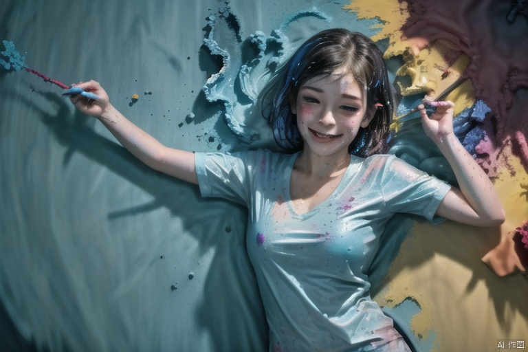 1girl,  K-PaintSplashing,  K-PaintSplashing on Tensor.Art
