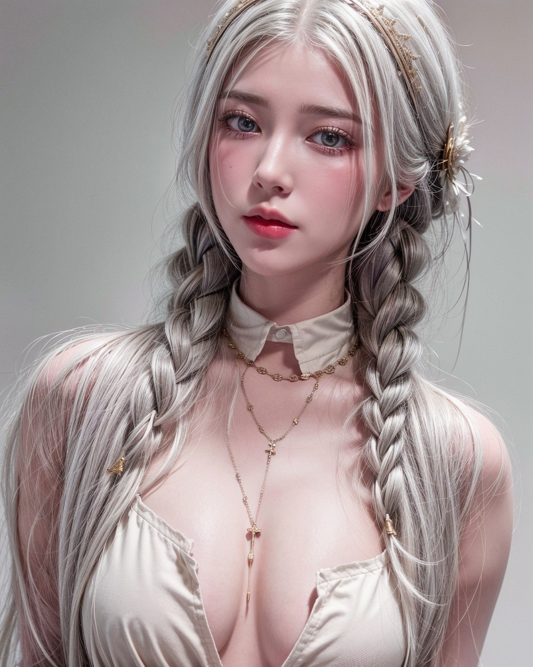 best quality,  masterpiece,  white hair on Tensor.Art