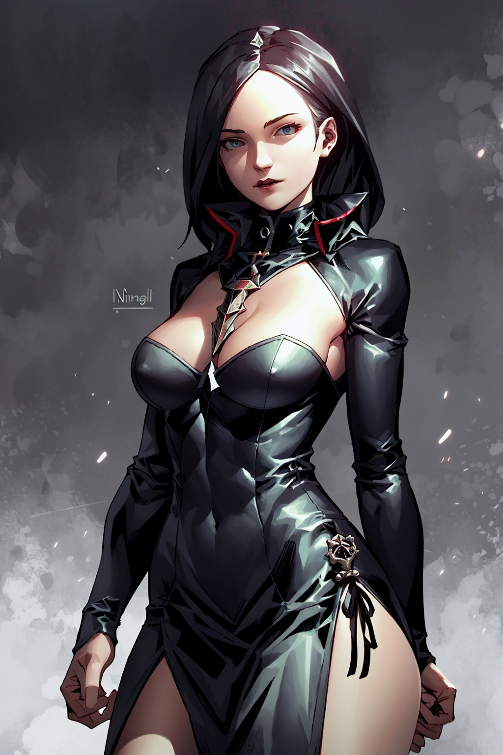 gothic1girl,  solo female,  Kael_Ngu_style_lora_by_niolas on Tensor.Art