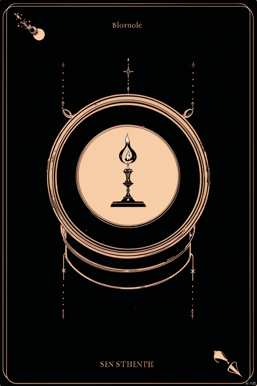 line,symbol,card,simple background,monochrome,english text,no humans,black background,candle,still life<lora:EMS-309820-EMS:0.800000>