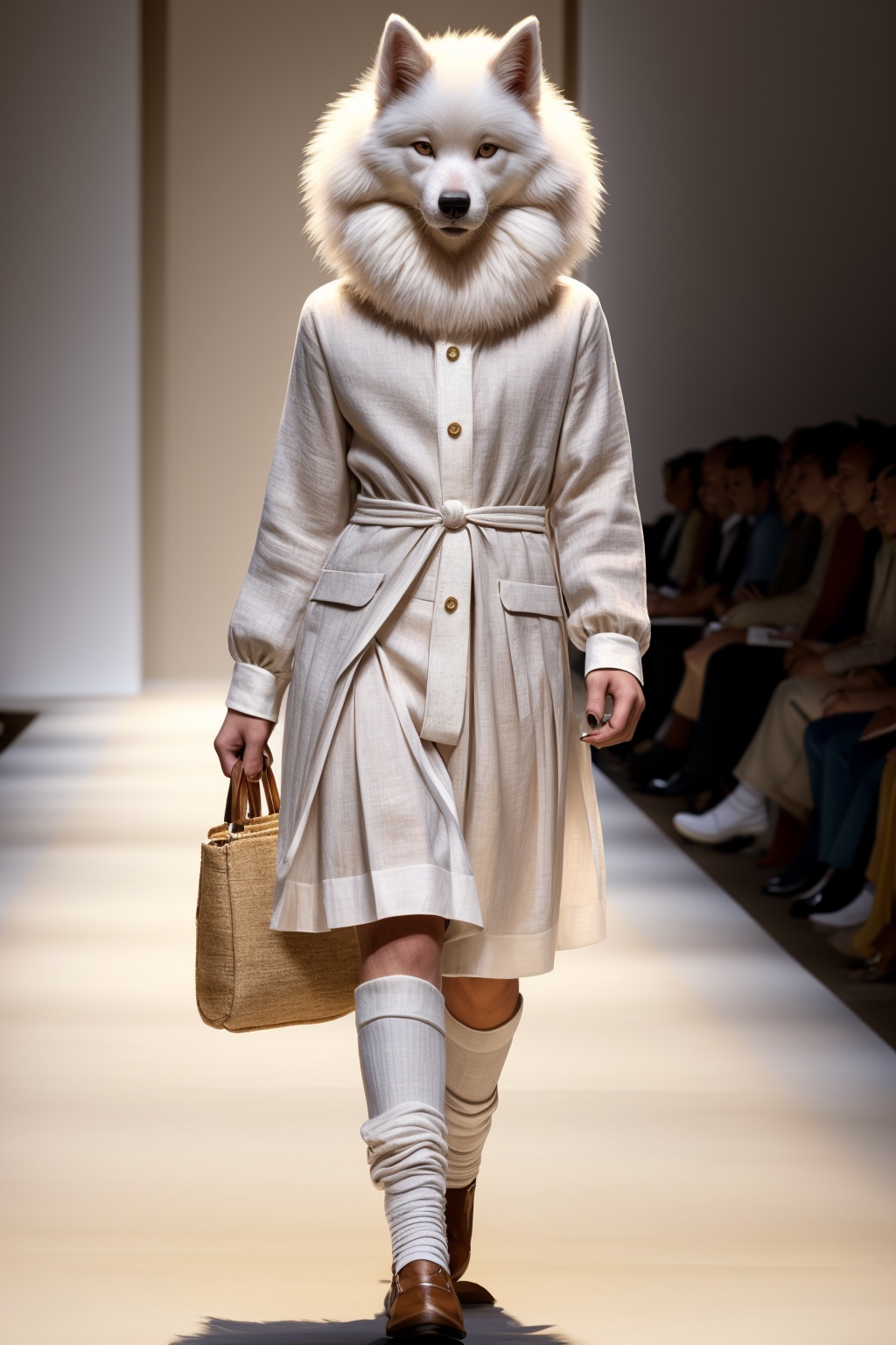 masterpiece,  A fashionably dressed Samoyed dog,  with a human-like body on Tensor.Art