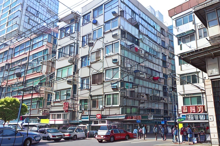  jiuxiaoqu, buildings, outdoor, street, city, 
