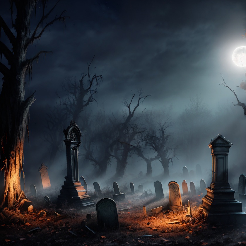(masterpiece:1.2), (best quality,:1.2), 8k, HDR, ultra detailed, ((photorealistic)), professional light, cinematic lighting, fashion photography, ambient lighting, background, a derelict, abandoned old medieval gothic cemetary at night, (open graves), (broken coffins), (broken sarcophagus), dead trees, Darkness, DarkFantasy, <lora:Darkness-10:1>,  epiCPhoto,