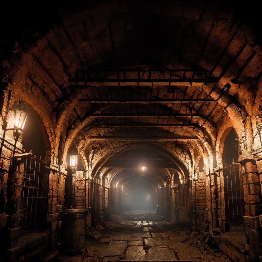 (masterpiece:1.2), (best quality,:1.2), 8k, HDR, ultra detailed, ((photorealistic)), professional light, cinematic lighting, fashion photography, ambient lighting, background, a sinister underground dungeon corridor, Darkness, <lora:Darkness-10:1>,  epiCPhoto,