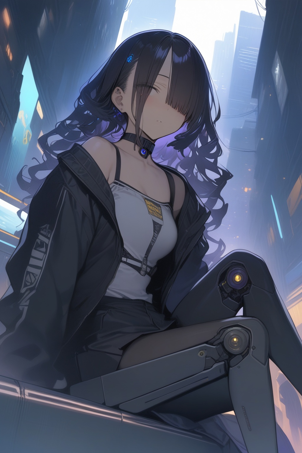 1girl,  machinezed girl,  mechanical parts on Tensor.Art