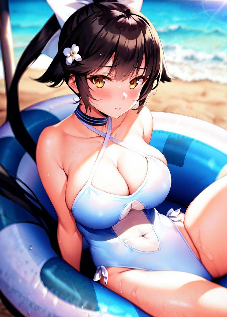 takao_\(azur_lane\),  ponytail,  black_hair on Tensor.Art