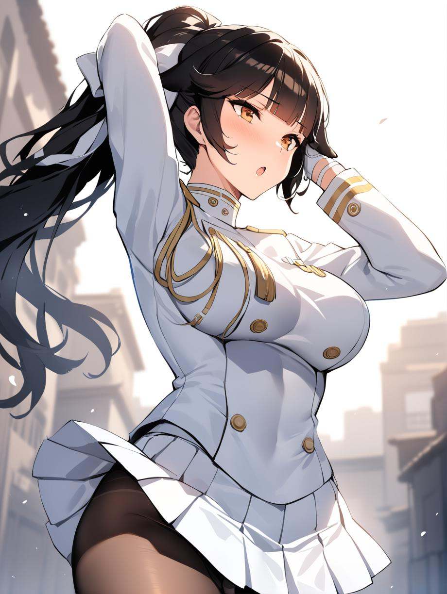 takao_\(azur_lane\),  military_uniform,  white_gloves by sk on Tensor.Art