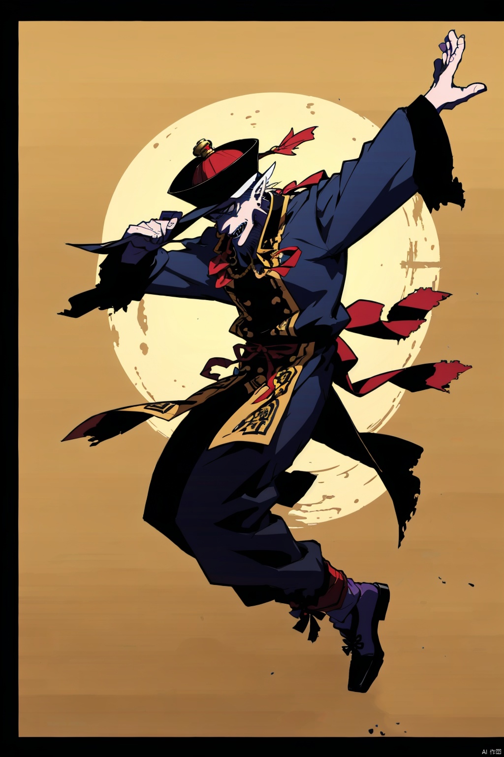  absurdres,absurdres,realistic,full_shot, JiangShi_Hopping Vampire