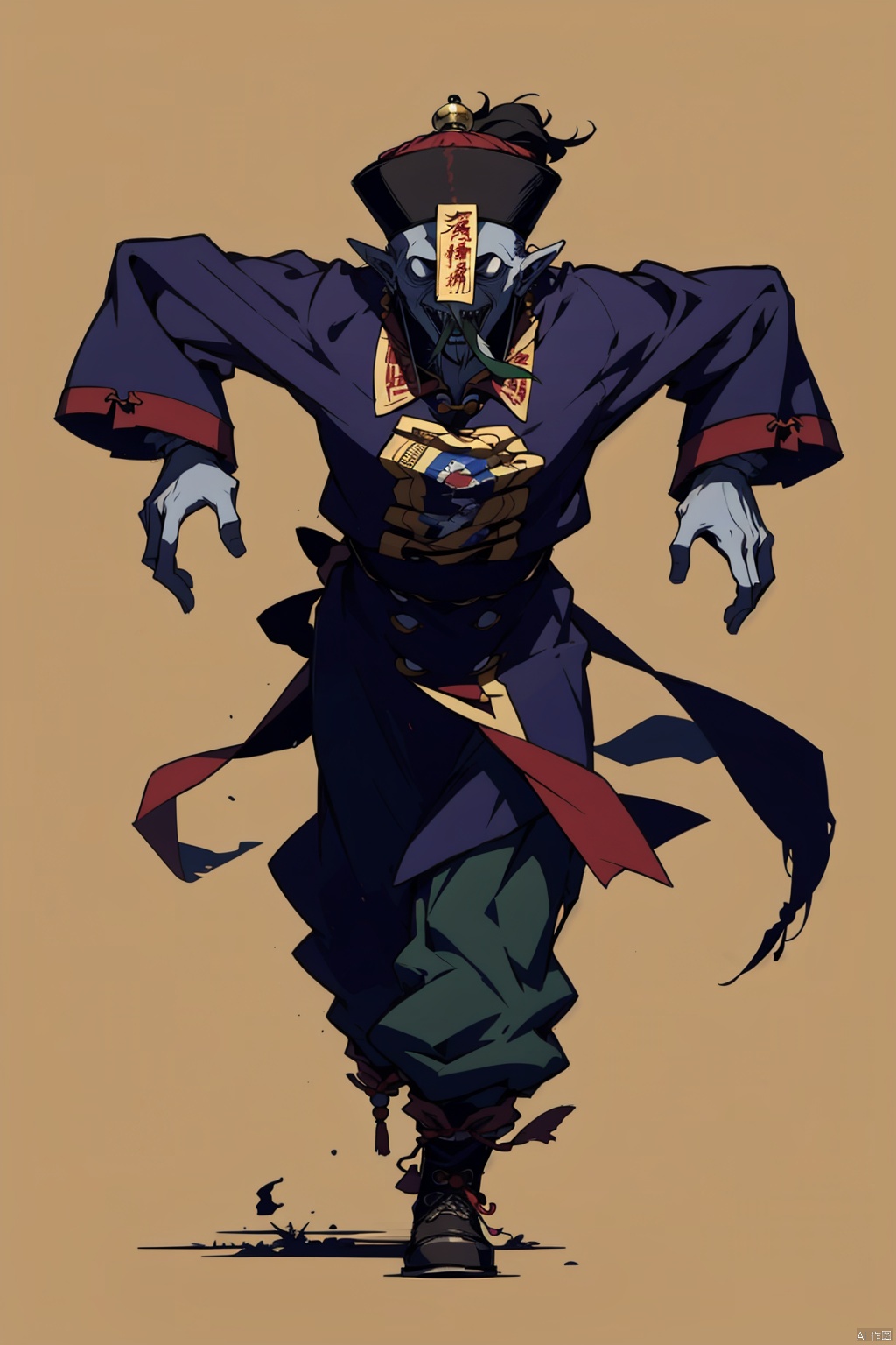  absurdres,absurdres,realistic,full_shot, JiangShi_Hopping Vampire