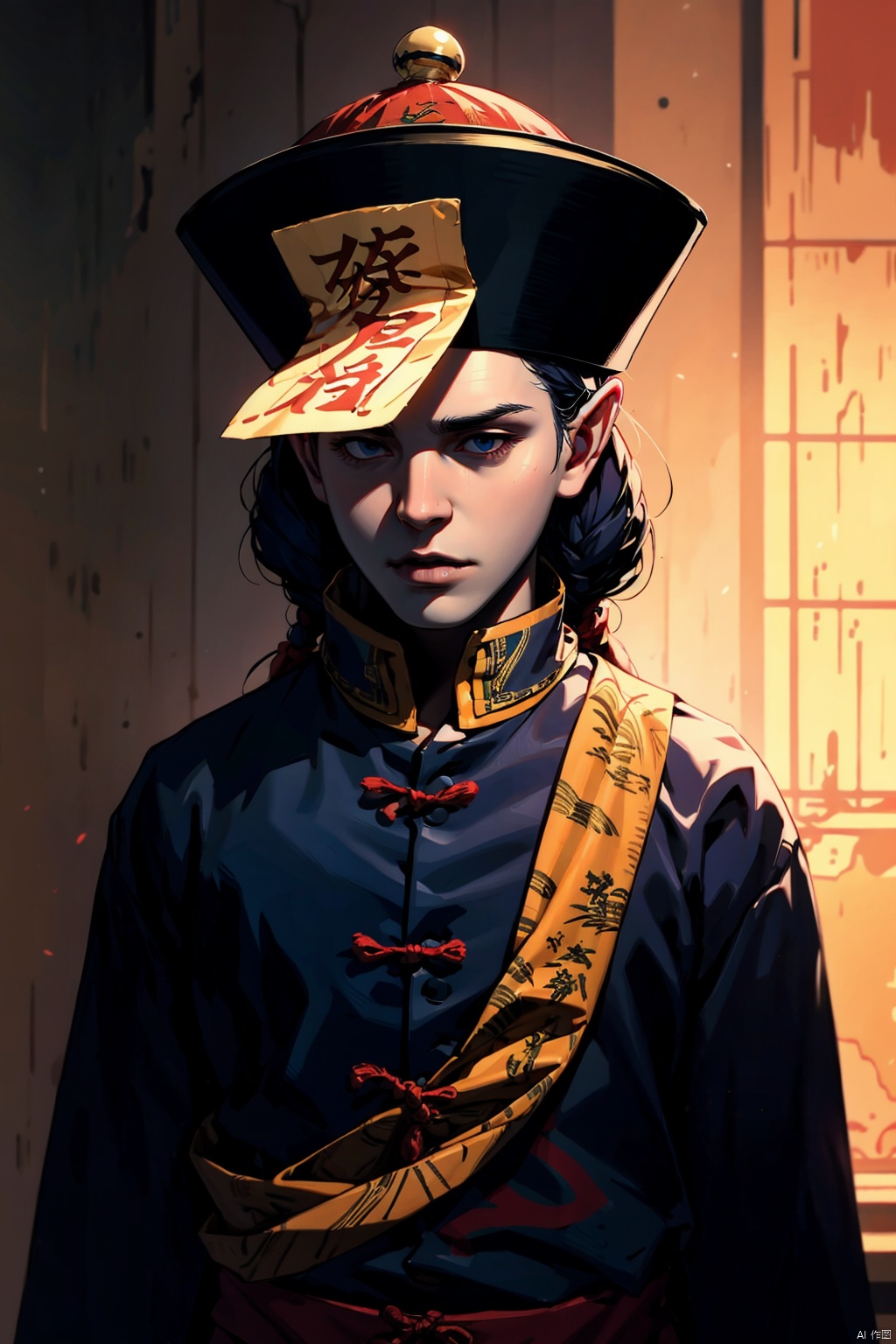  absurdres,absurdres,realistic,full_shot, JiangShi