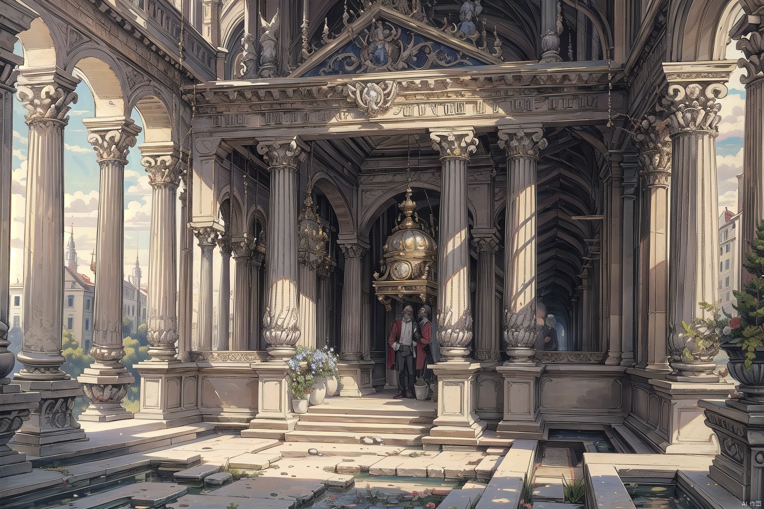 greek,  hall,  magnificent by bearbear on Tensor.Art