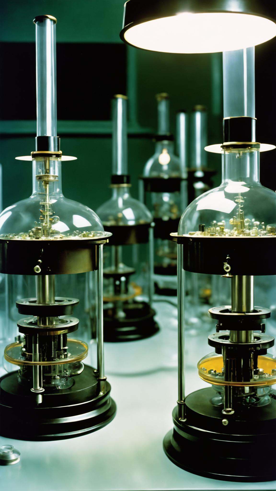Deranged scientist's laboratory,  bubbling vials and erratic machinery,  test subjects bearing the weight of their alterna...