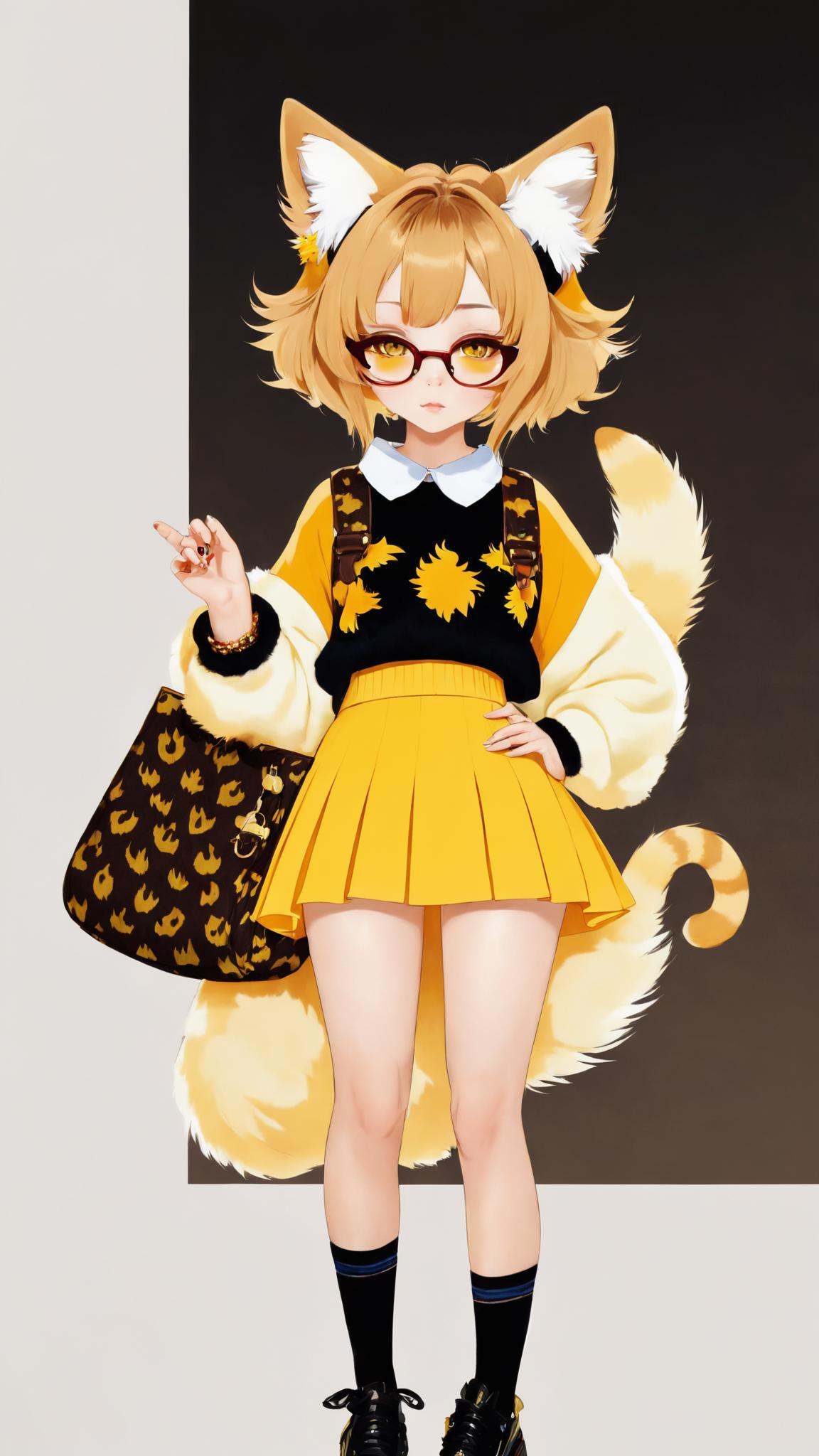 solo,  looking at viewer,  skirt on Tensor.Art