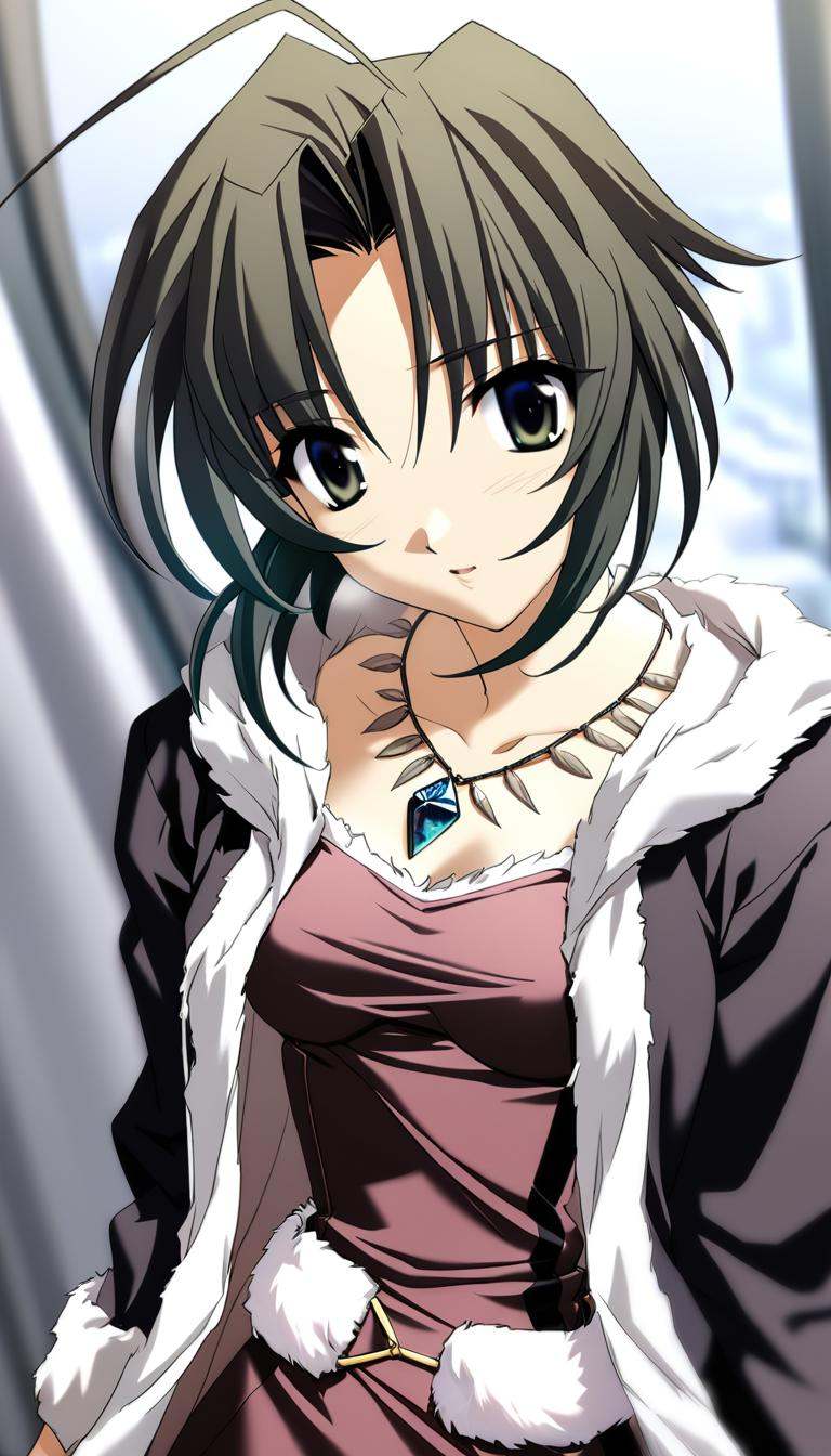 1girl,  Kurosu Kanata,  purple dress on Tensor.Art
