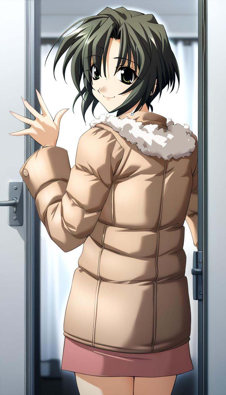 1girl,  Kurosu Kanata,  brown coat on Tensor.Art