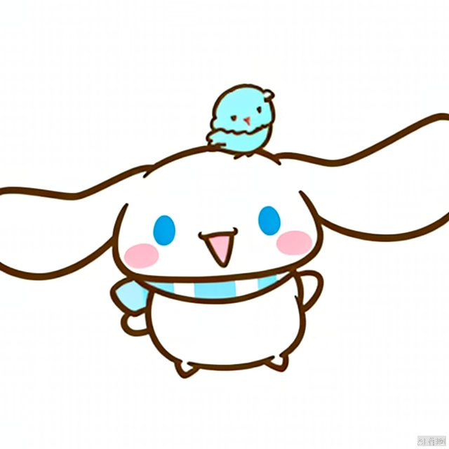 yuguigou,solo,looking at viewer,smile,open mouth,flower,fruit,bird,white background,:d,striped,scarf,no humans,:3,,<lora:660447313082219790:1.0>