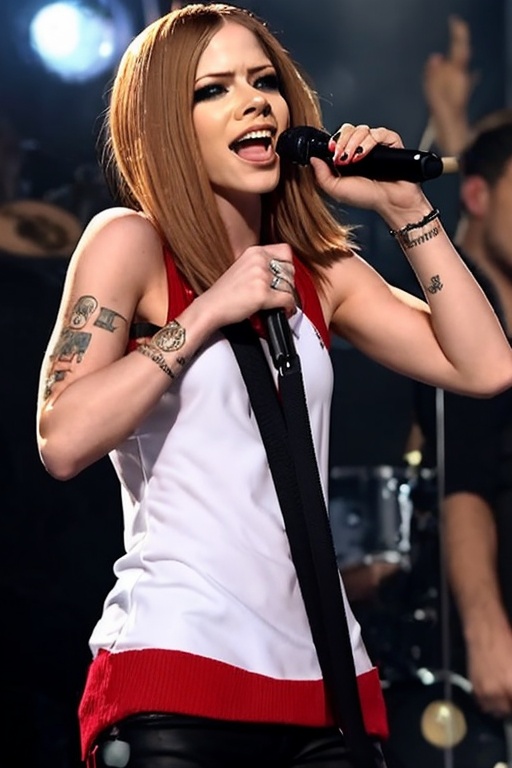 Avril lavigne cantando en la calle,  AVRILIRVA on Tensor.Art