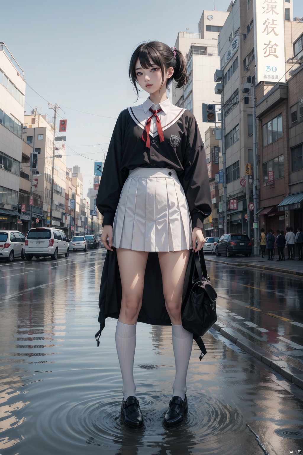 水手服城市街道全身,**, beauty