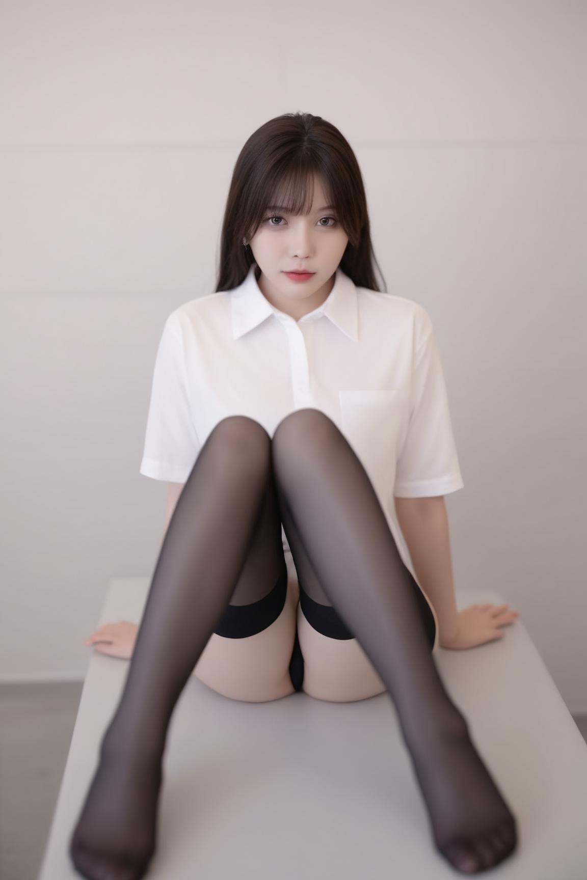 1girl,  solo,  thighhighs on Tensor.Art