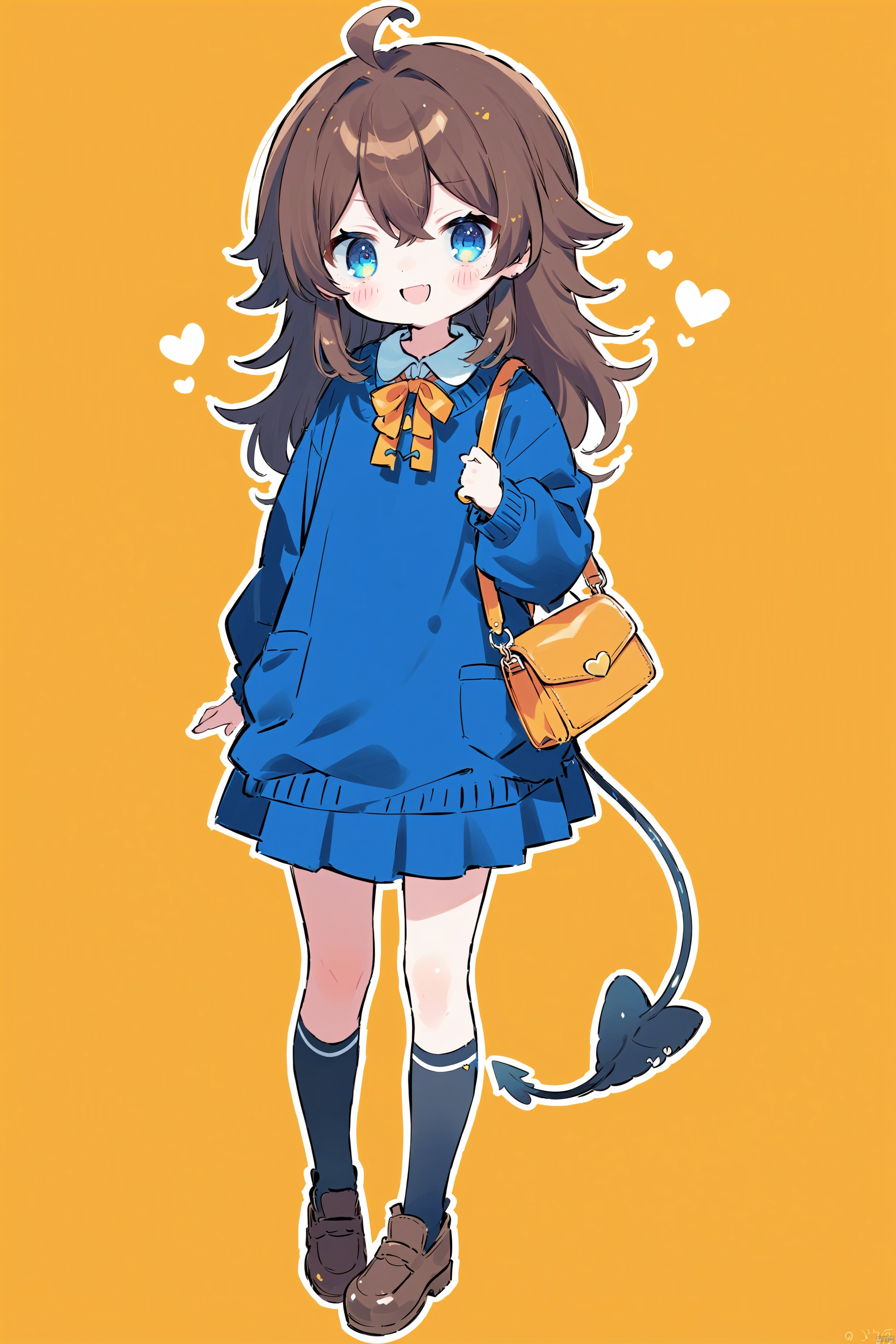 1girl,  :d,  ahoge on Tensor.Art